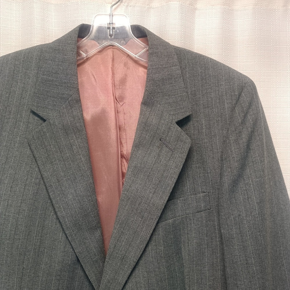 Vtg Levi Strauss Business Class Gray Pinstripe Suit Jacket Blazer Mens 40R